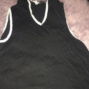 Black hooded tank top